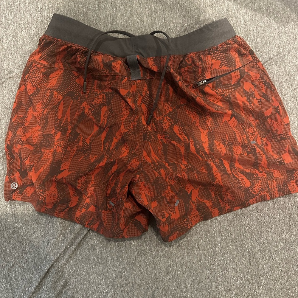 lululemon athletica Red and Black Athletic Shorts